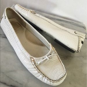 Ralph Lauren Crocodile moc loafer flat